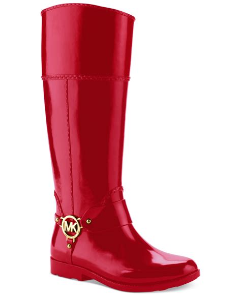 michael kors red rain boots dillards|Michael Kors waterproof boots.